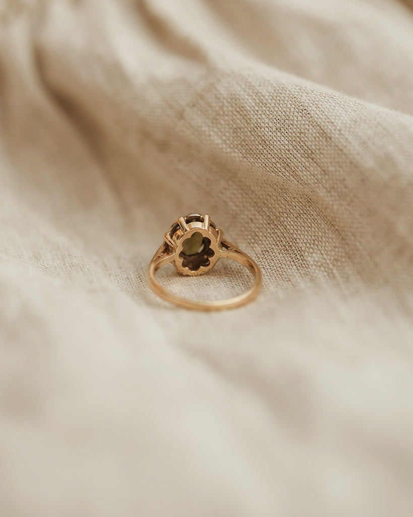 Dahlia 9ct Gold Tourmaline & Diamond Ring