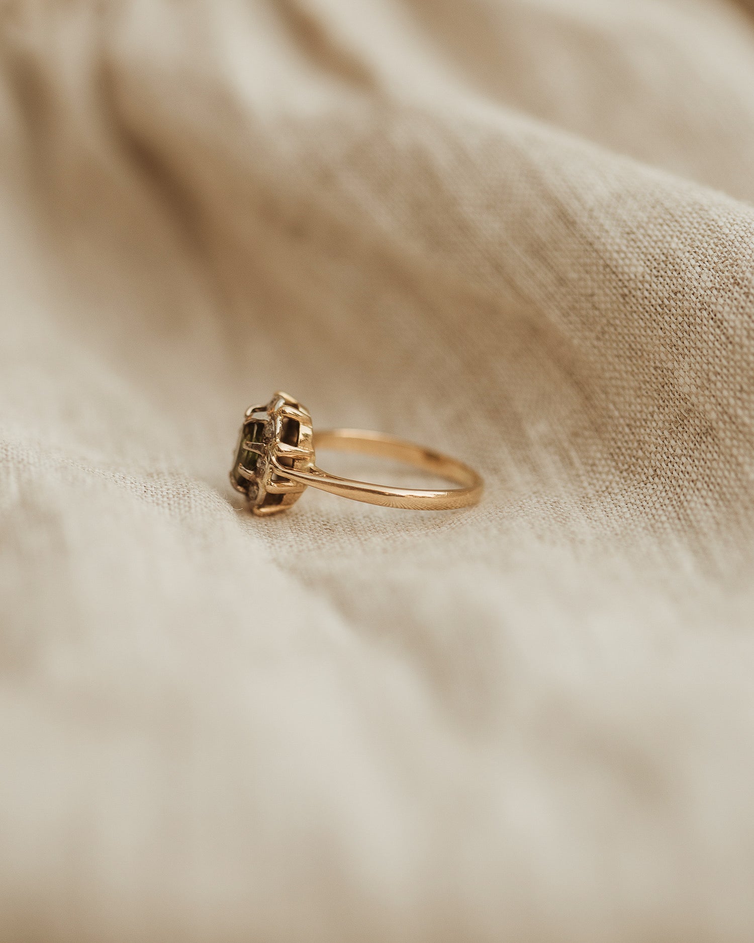 Dahlia 9ct Gold Tourmaline & Diamond Ring
