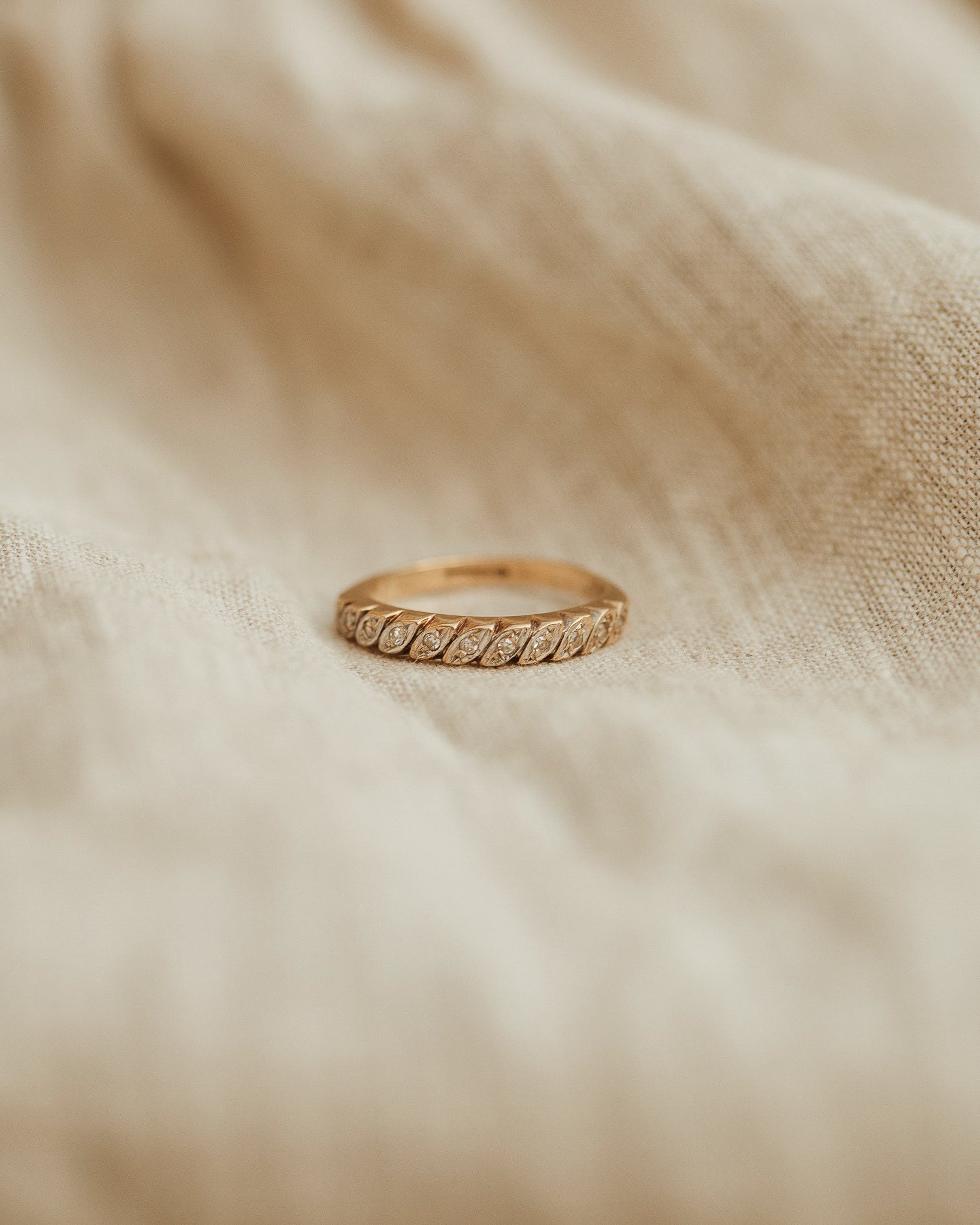 Image of Cecilia 9ct Gold Half Eternity Diamond Ring