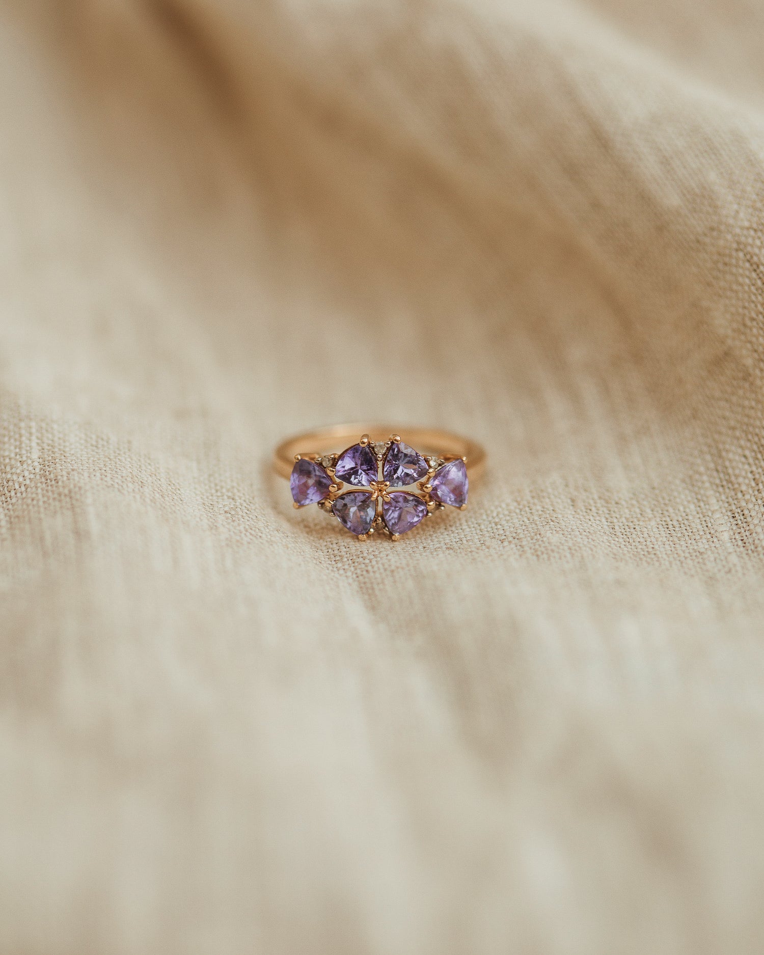 Image of Bertha 9ct Gold Tanzanite Ring