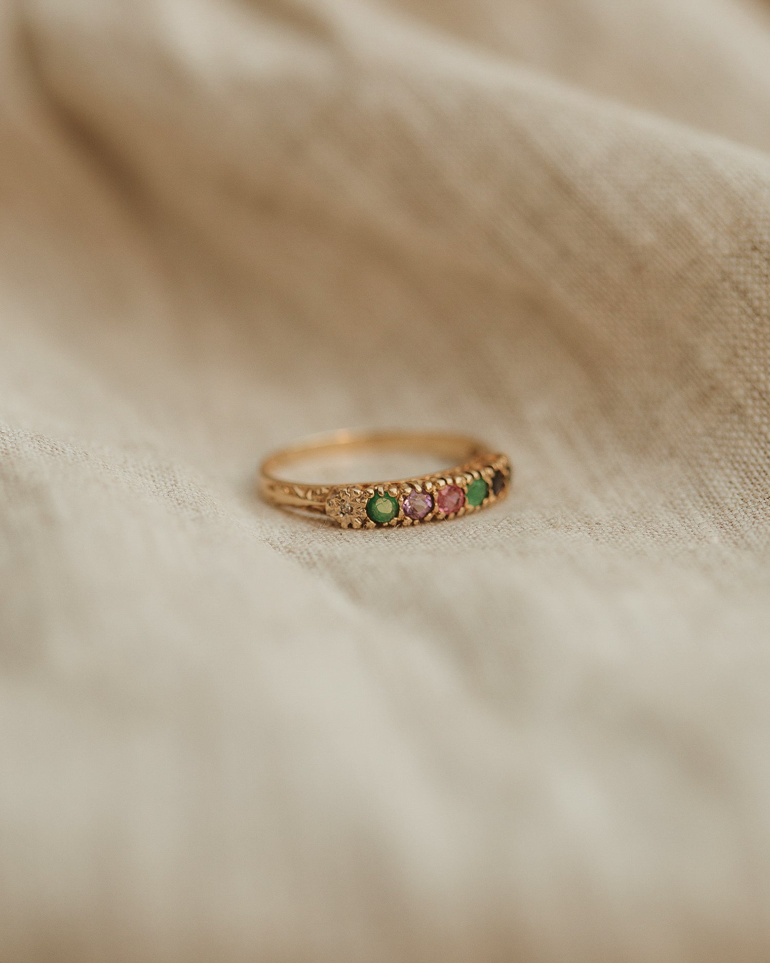 Delphine 9ct Gold DEAREST Ring