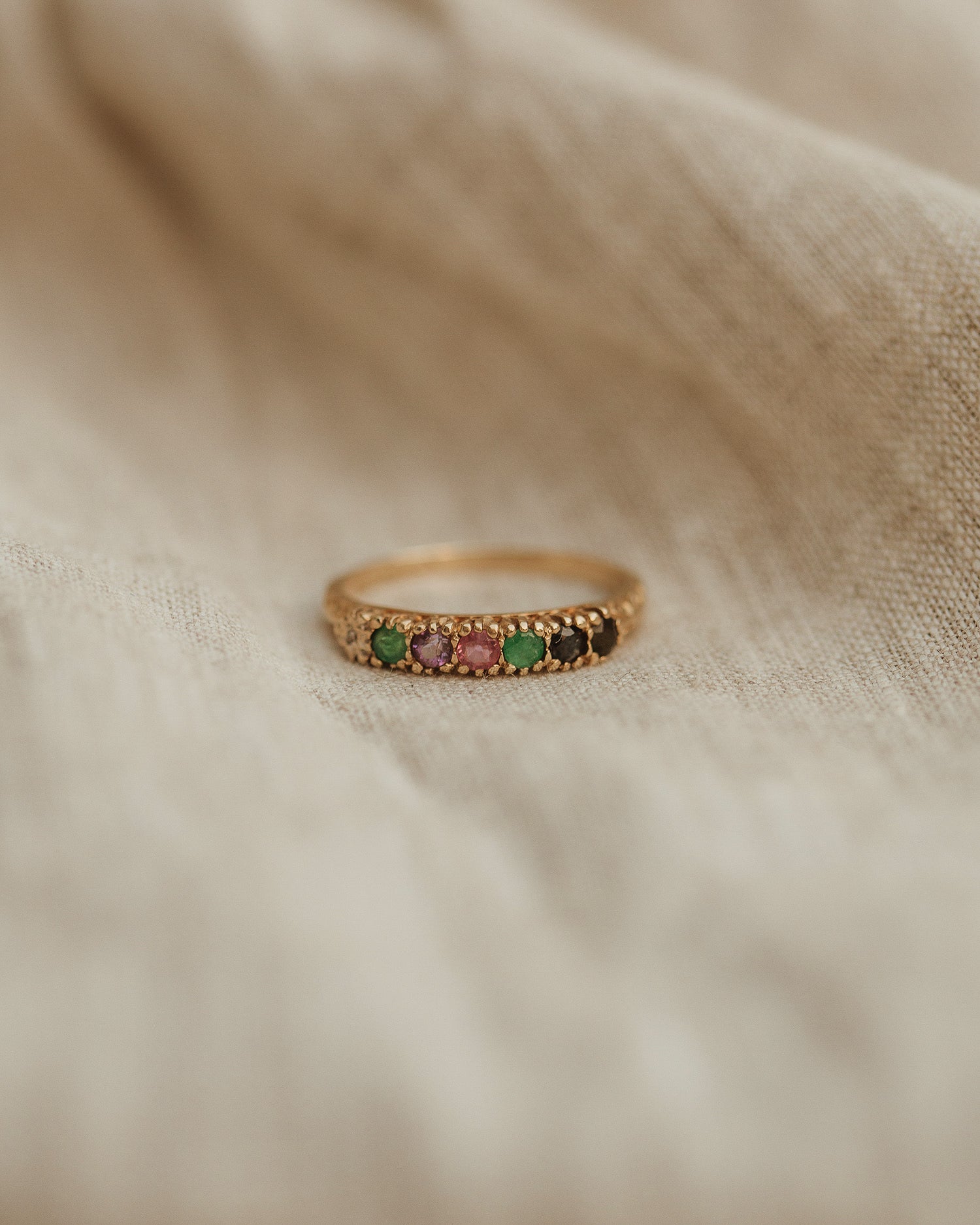 Image of Delphine 9ct Gold DEAREST Ring