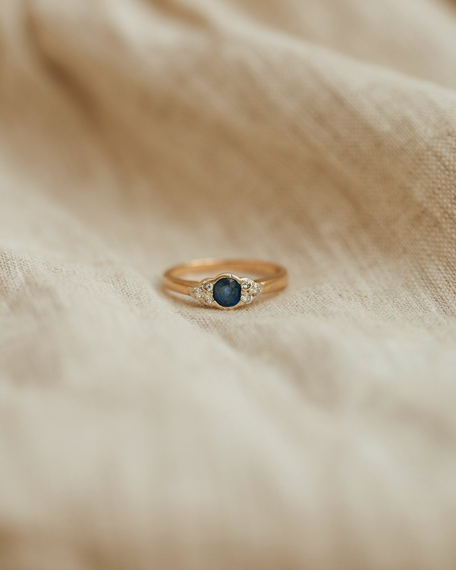 Image of Penelope 9ct Gold Sapphire & Diamond Ring