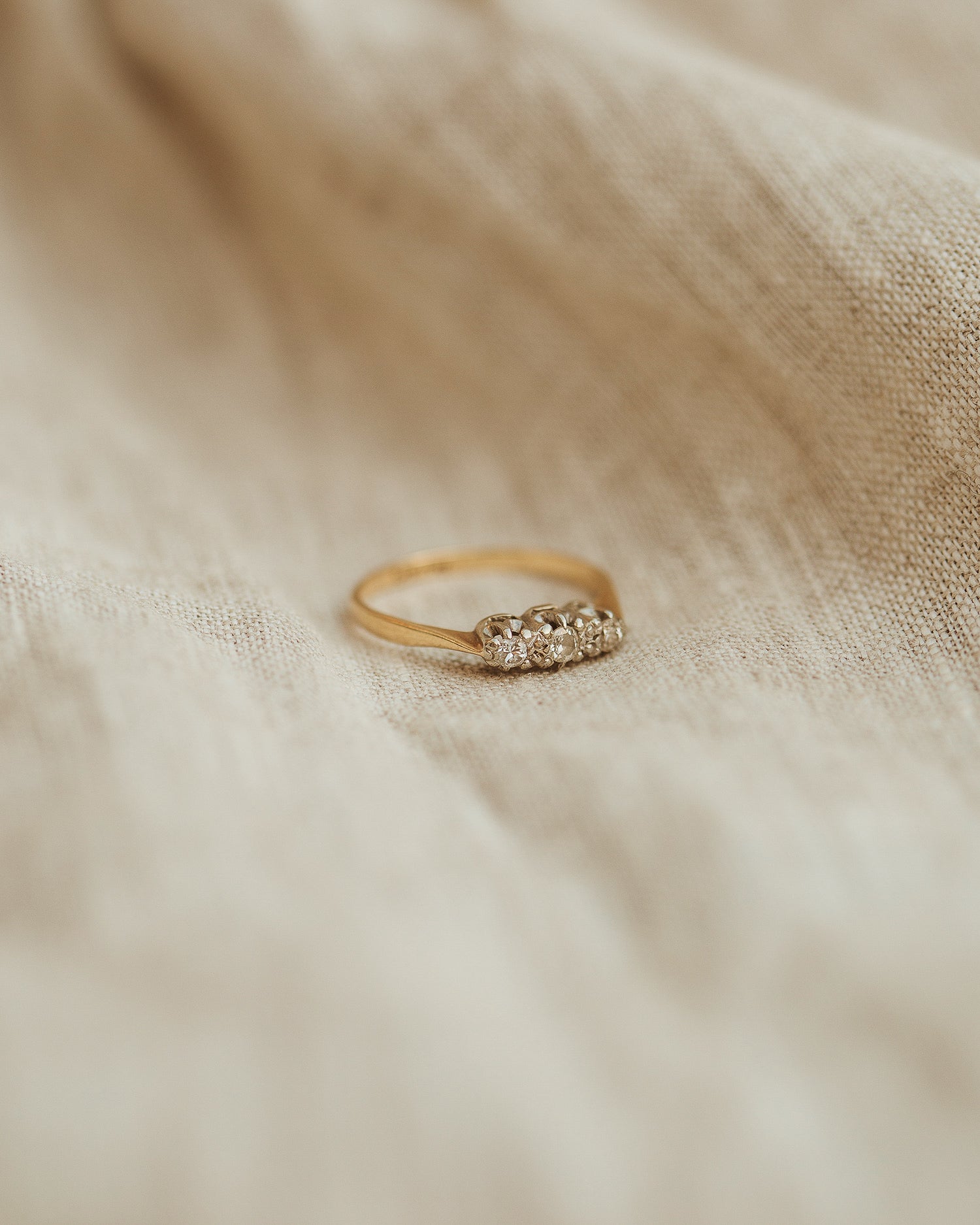 Peggy 18ct Gold Diamond Trilogy Ring