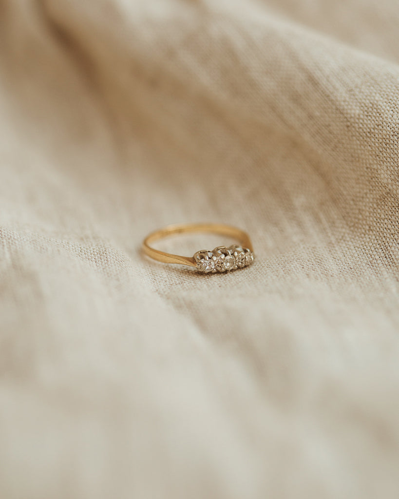 Peggy 18ct Gold Diamond Trilogy Ring