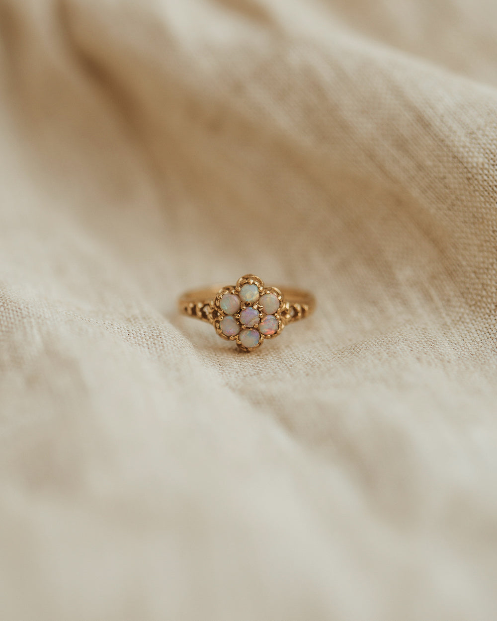 Nina 9ct Gold Opal Cluster Ring