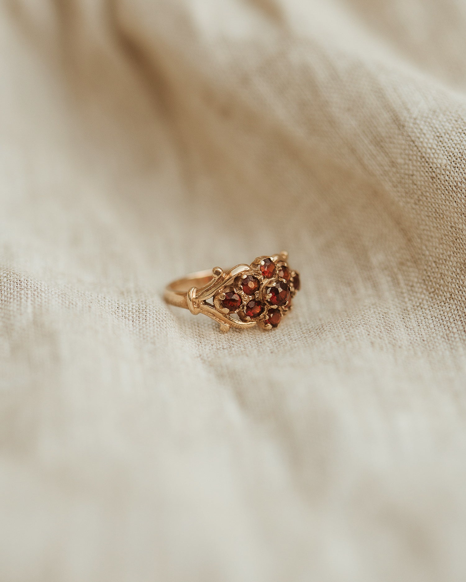 Nancy 9ct Gold Garnet Ring