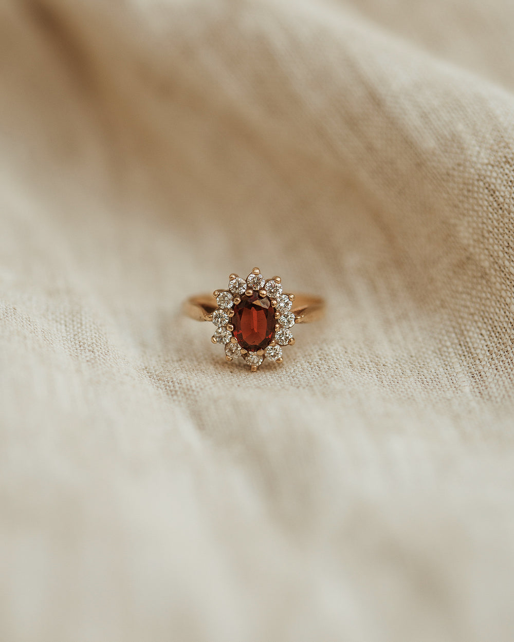 Madeline 9ct Gold Garnet Cluster Ring