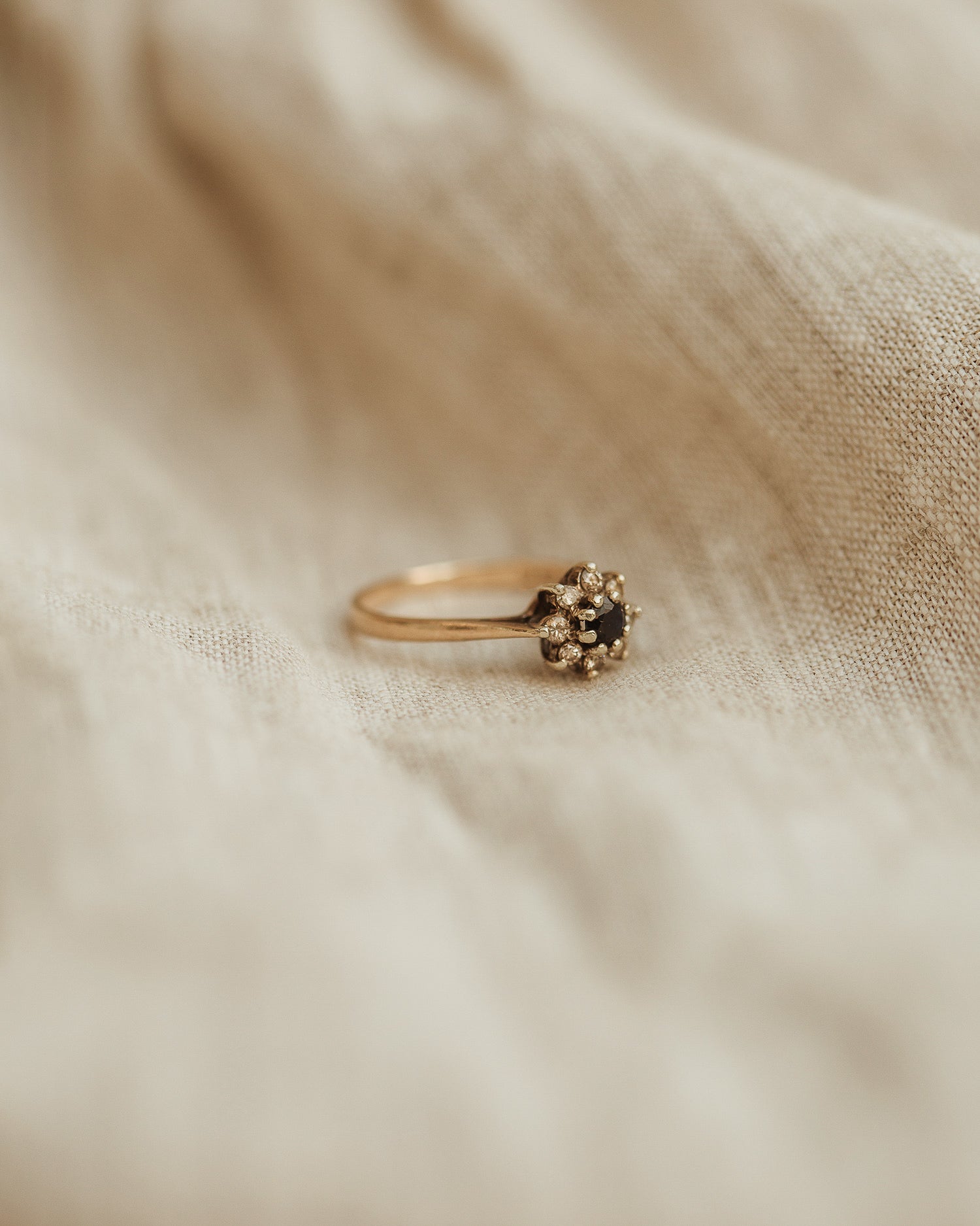 Harriette 9ct Gold Sapphire Cluster Ring