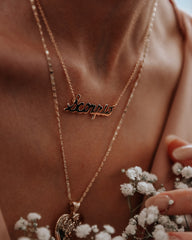 Scorpio sales nameplate necklace
