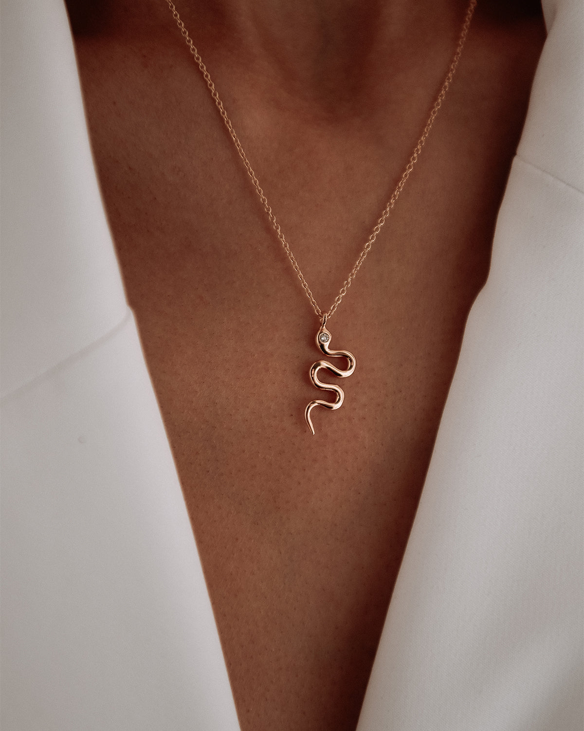 Zuri Delicate 18ct Gold Plated Snake Necklace | Rock N Rose – Rock n Rose
