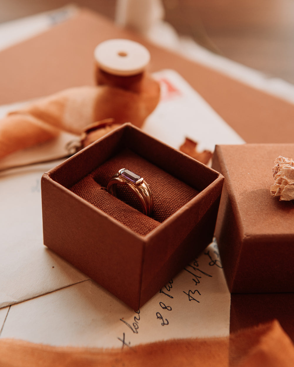 Una 9ct Gold Vintage Amethyst Signet Ring