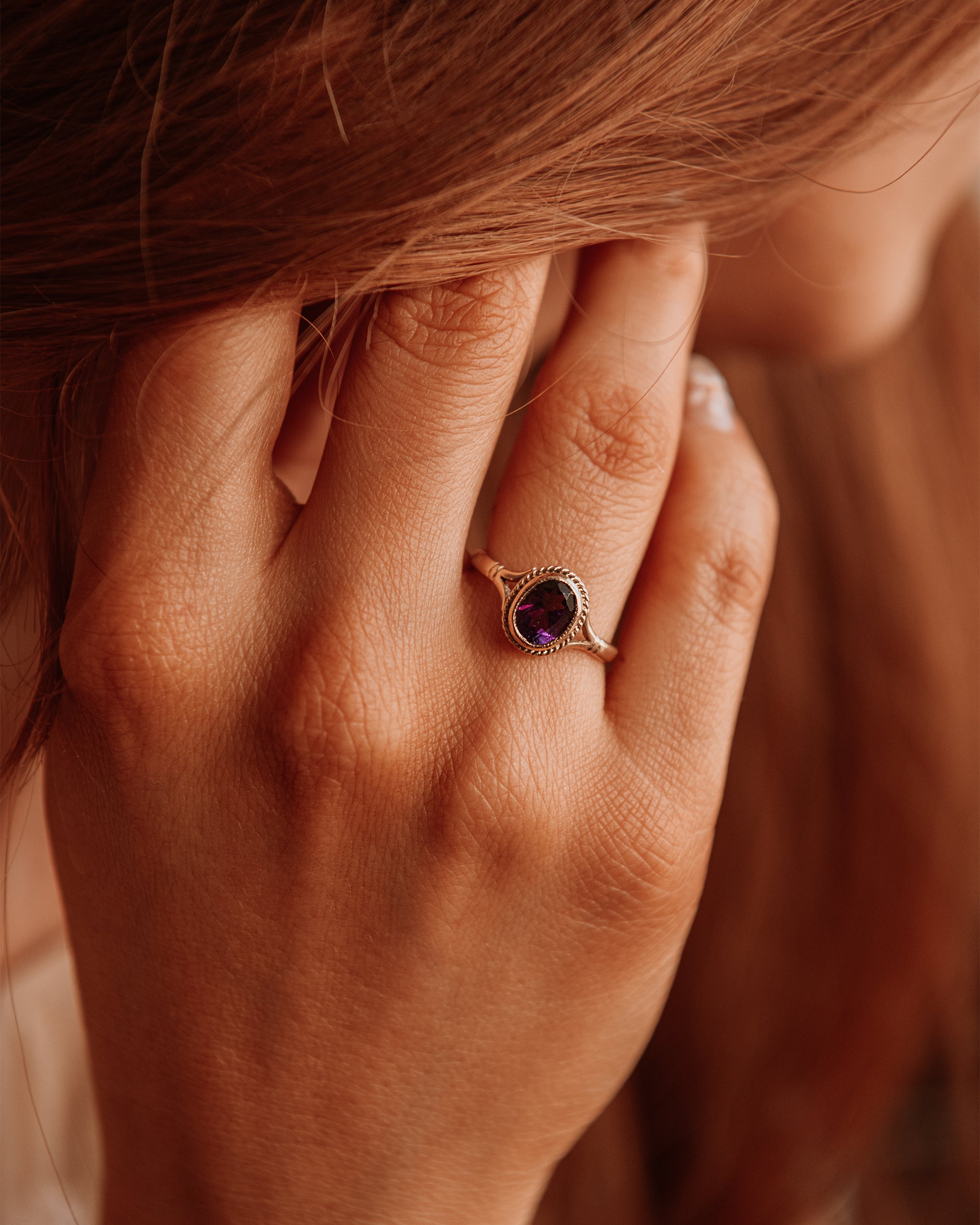 Image of Winifred 9ct Gold Amethyst Ring