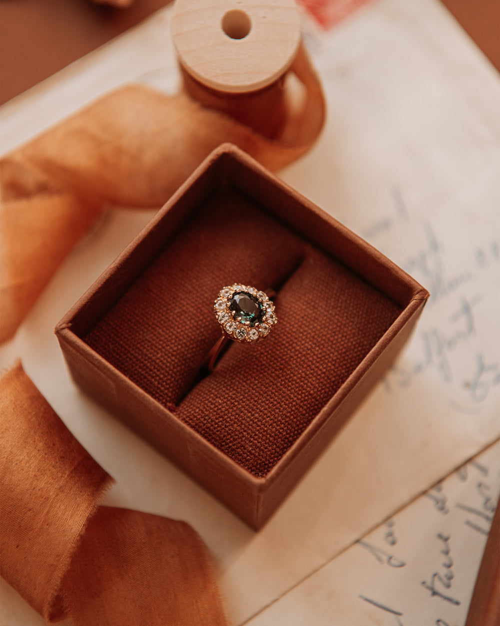 Lucille 9ct Gold Cluster Ring