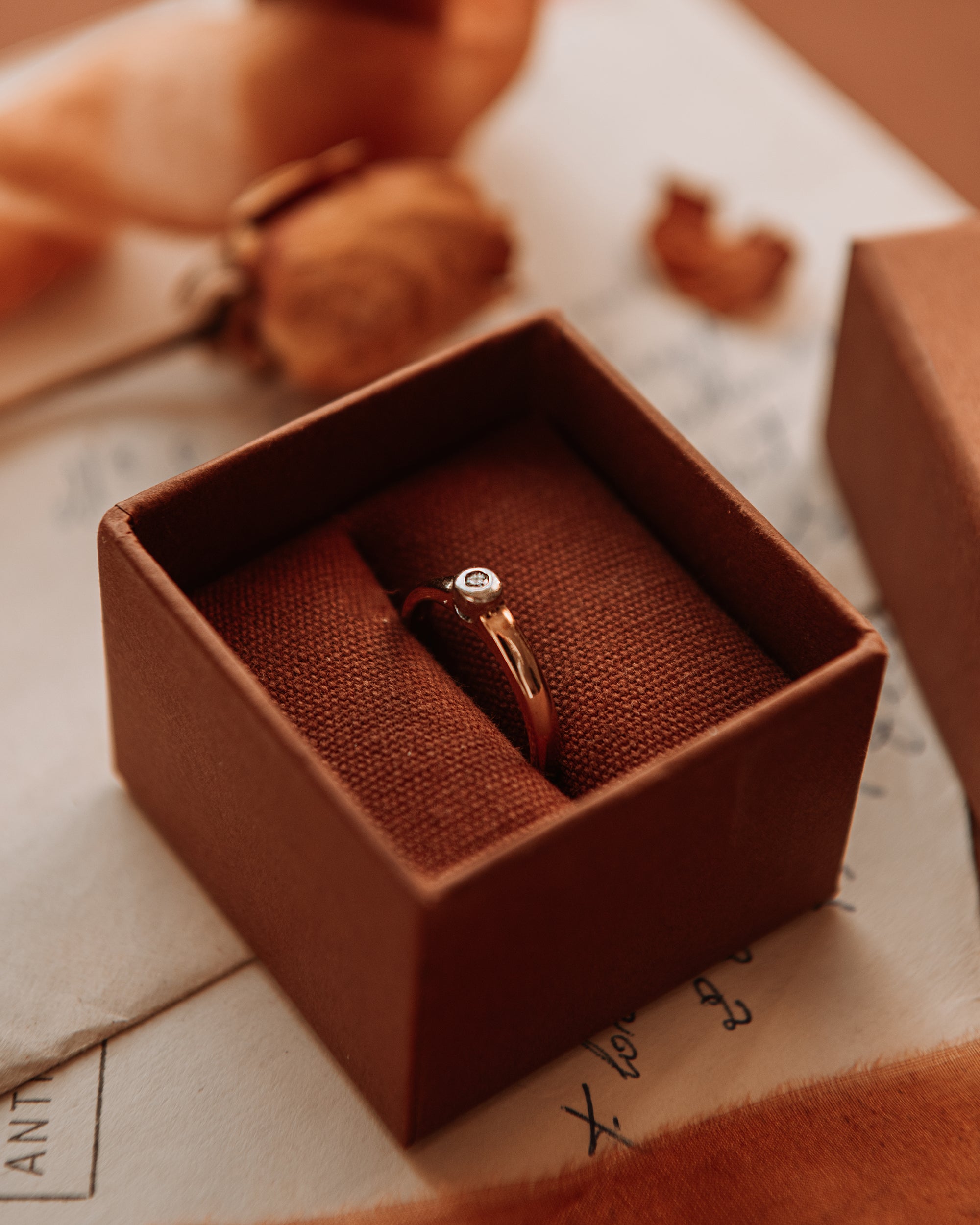 Image of Mae 9ct Gold Solitaire Diamond Ring