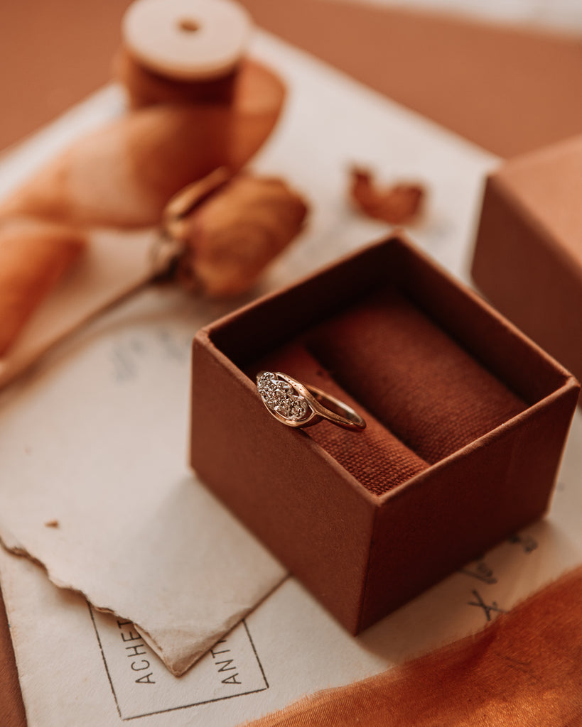 Hazel 9ct Gold Vintage Diamond Trilogy Ring