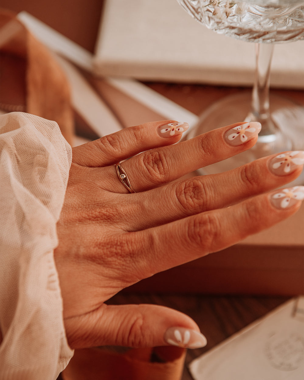 Iris 9ct Gold Diamond Ring