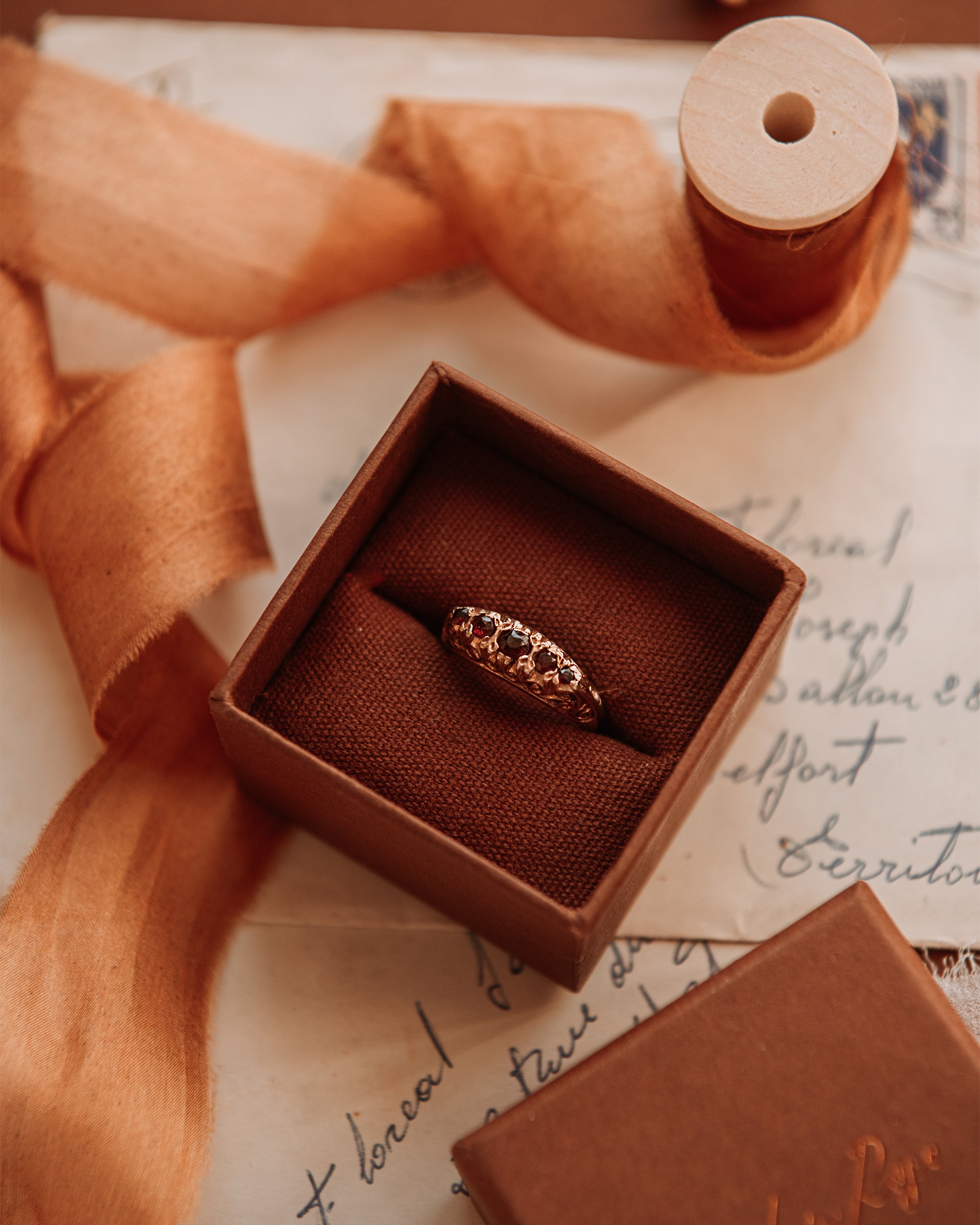 Image of Acacia 9ct Gold Garnet Ring
