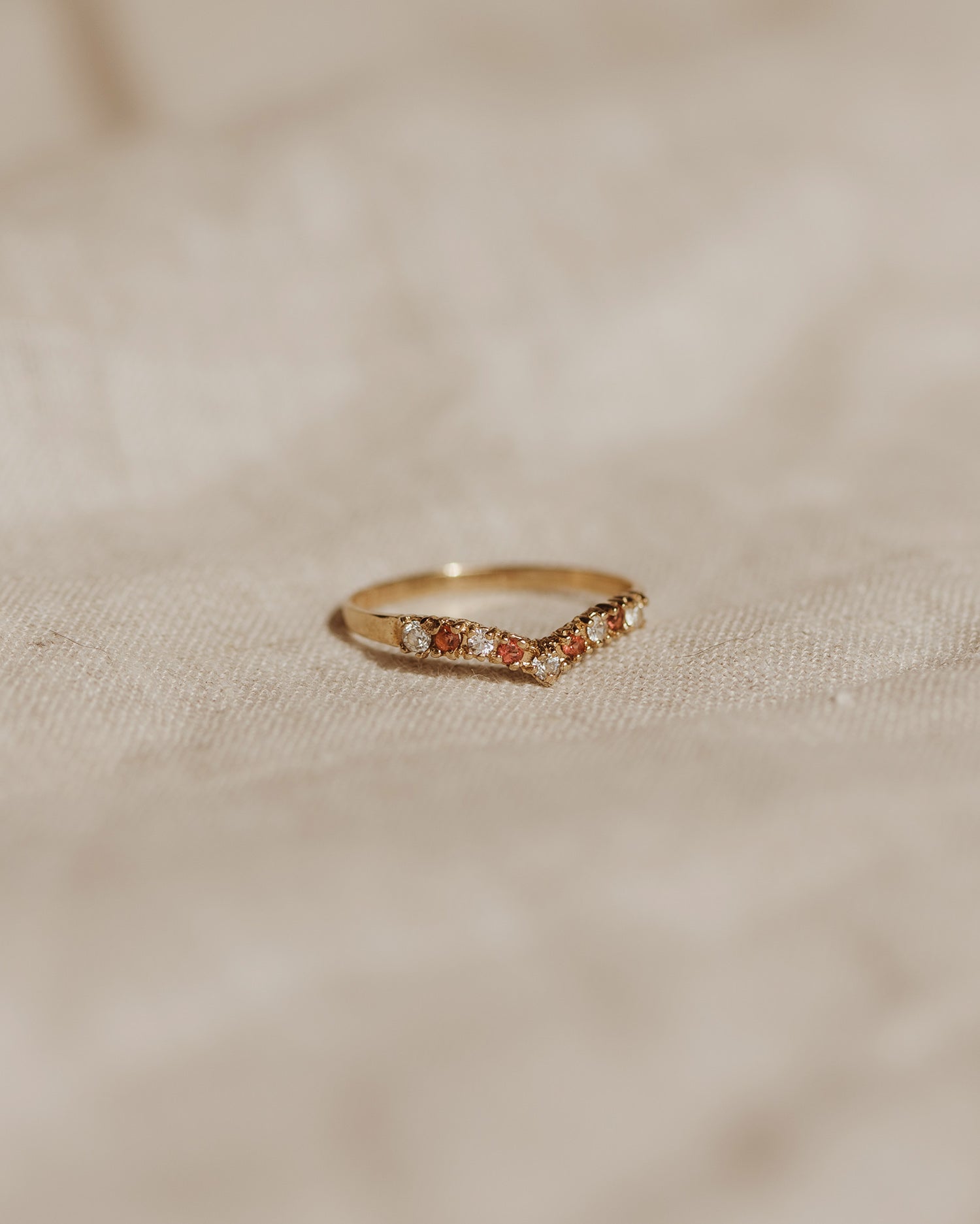 Image of Eleanor 9ct Gold Garnet Ring