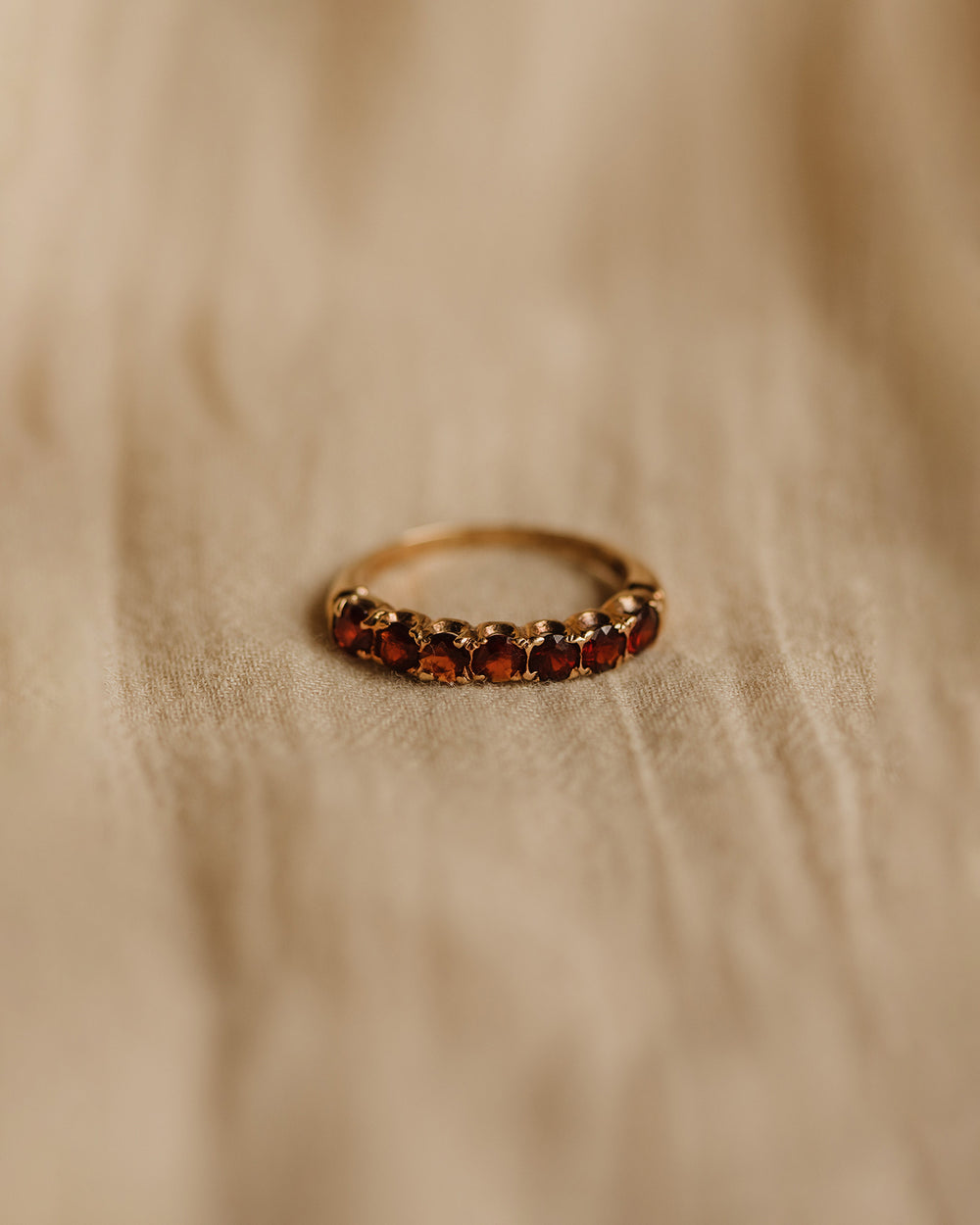 Zadie Vintage 9ct Gold Garnet Ring