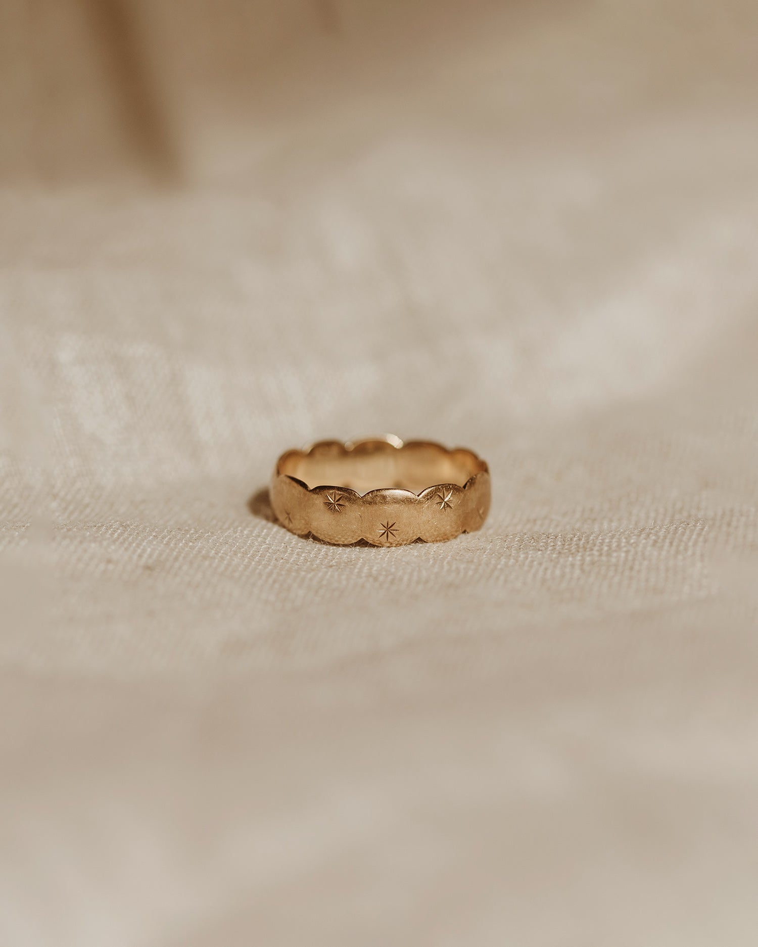 Olive 9ct Gold Starburst Ring
