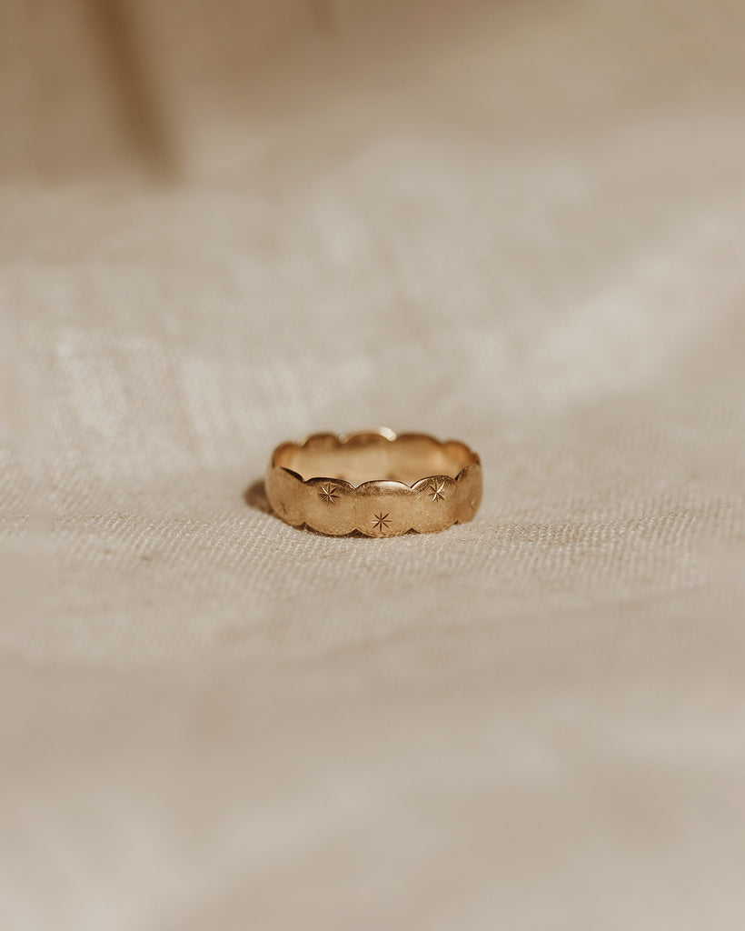 Olive 9ct Gold Starburst Ring