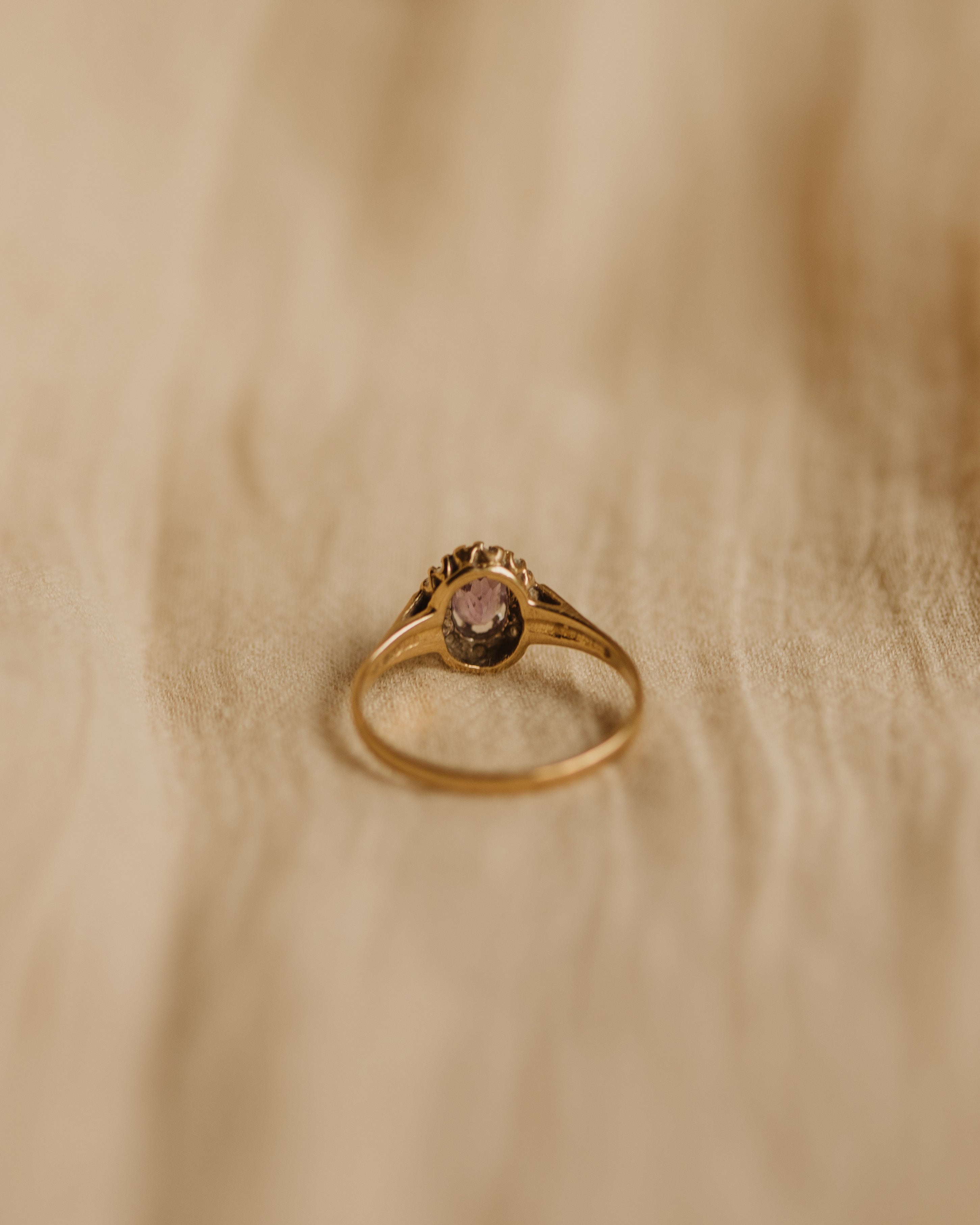 Eugenie 1978 9ct Gold Amethyst & Diamond Ring