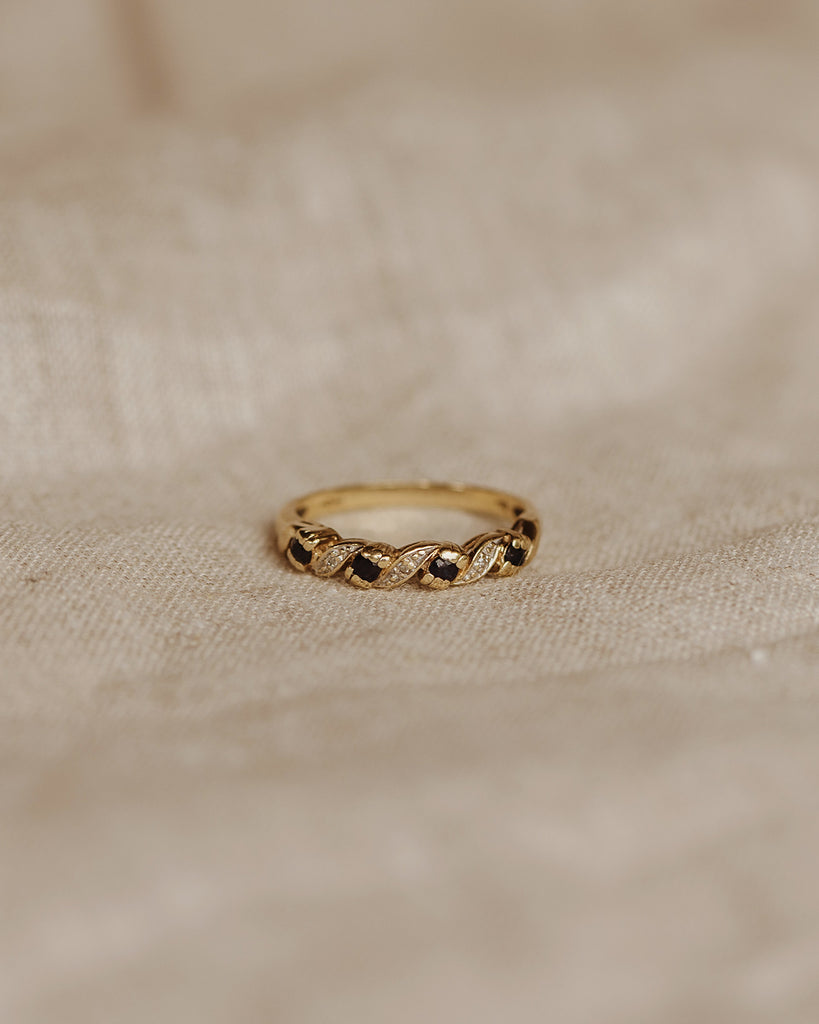 Alma 9ct Gold Sapphire & Diamond Ring
