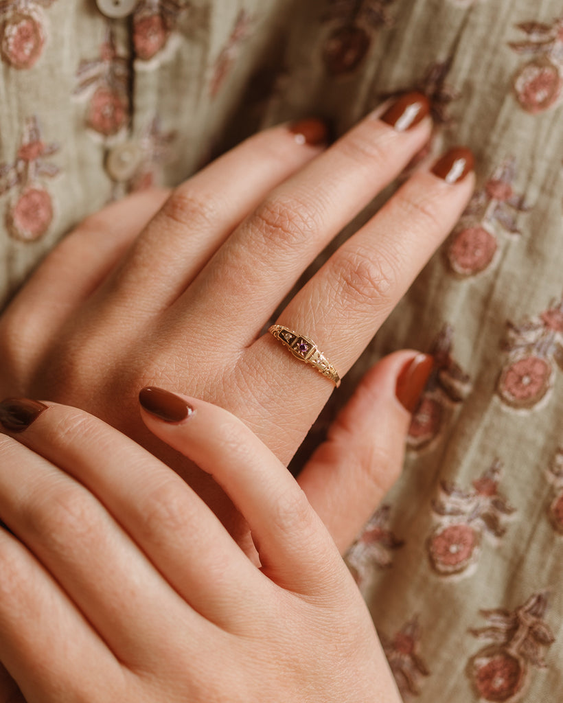 Hazel 9ct Gold Amethyst Ring