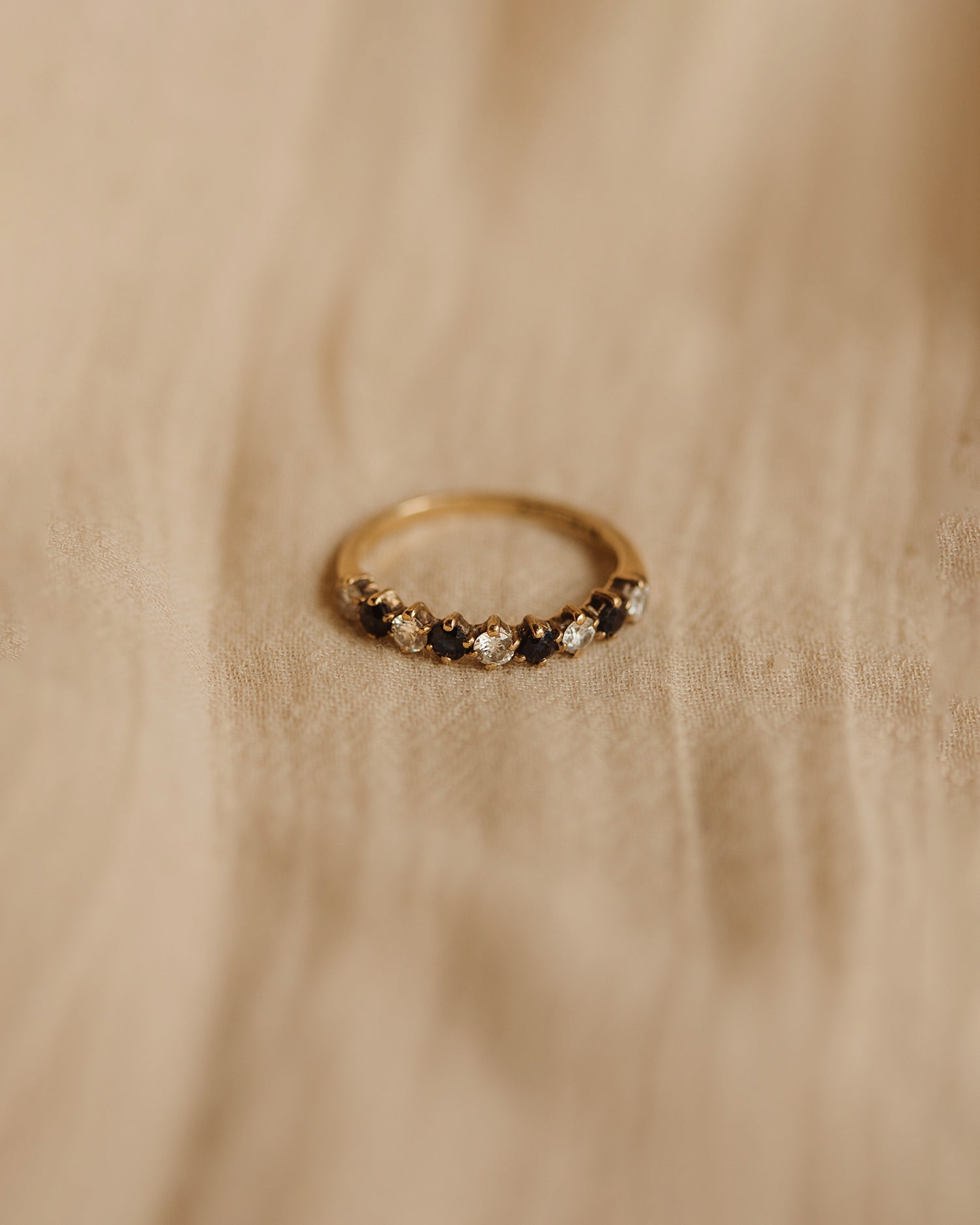 Image of Elizabeth 1983 9ct Gold Sapphire Half Eternity Ring