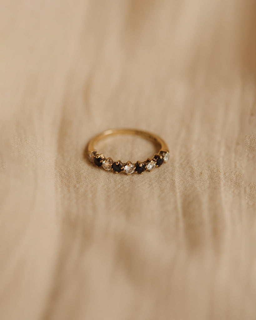 Elizabeth 1983 9ct Gold Sapphire Half Eternity Ring