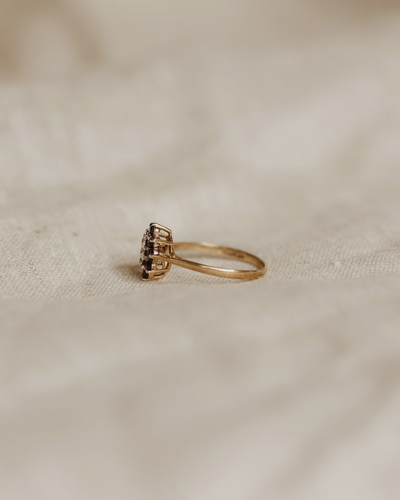 June 9ct Gold Sapphire & Diamond Ring
