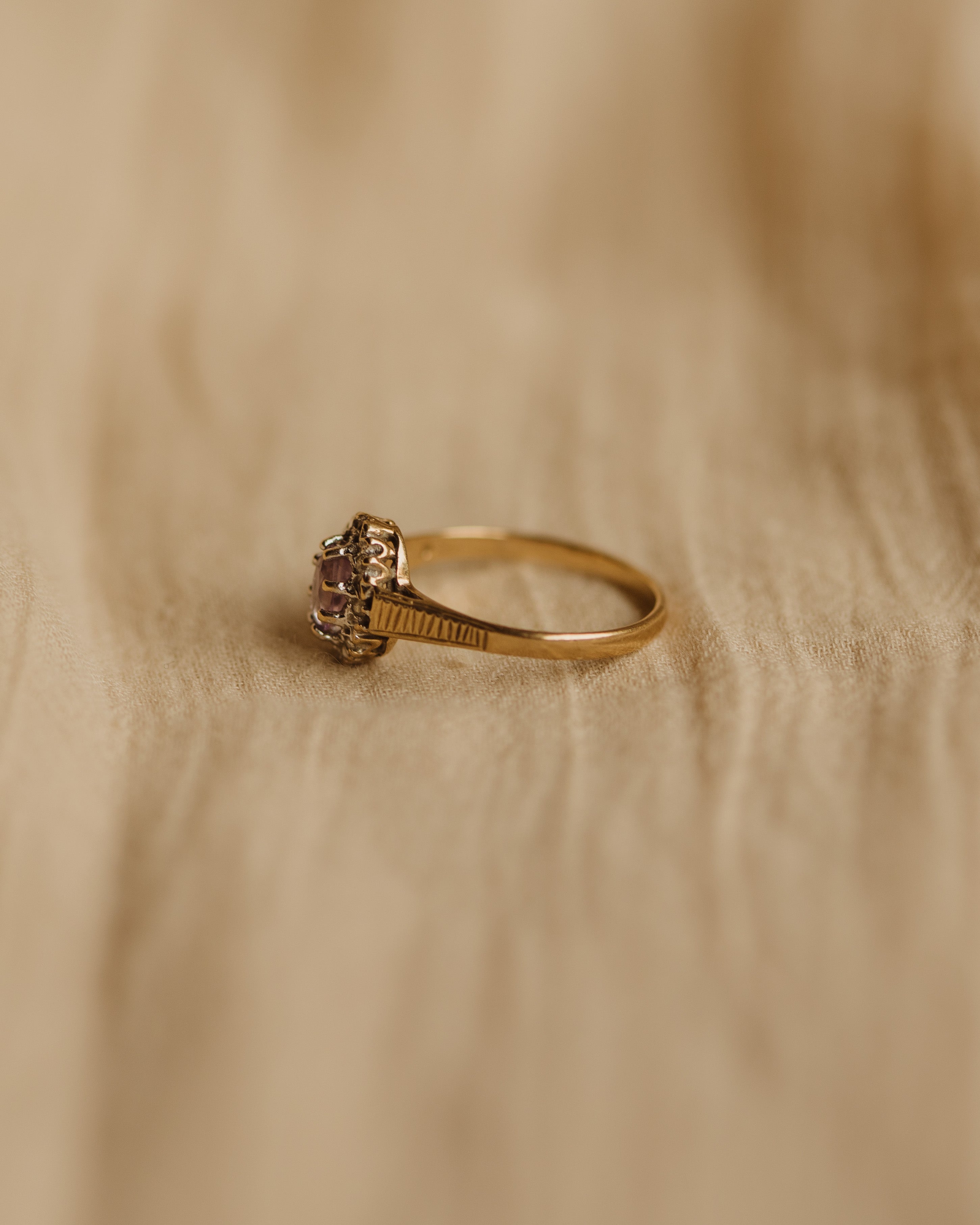 Eugenie 1978 9ct Gold Amethyst & Diamond Ring