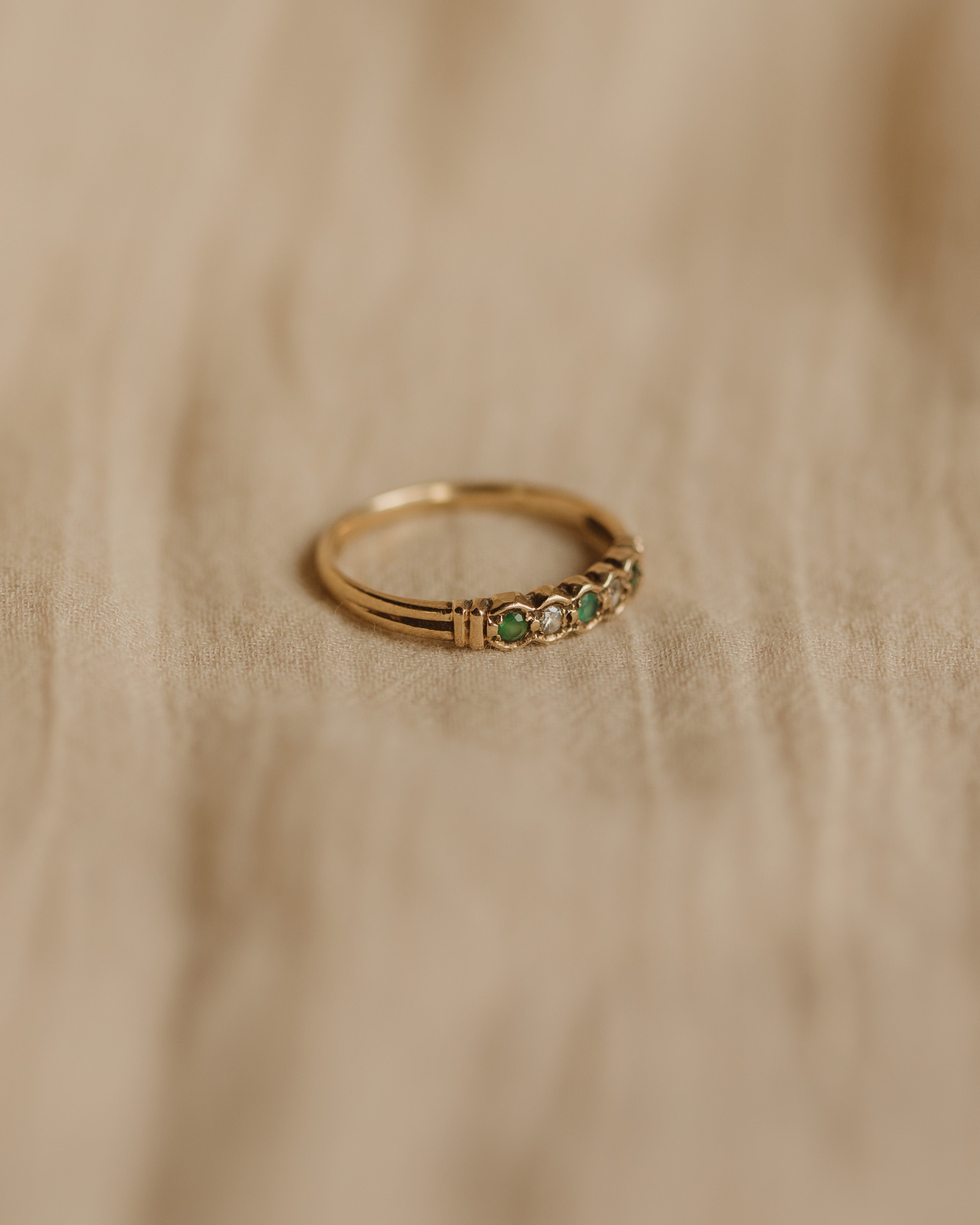 Alexandra 1990 9ct Gold Emerald Ring