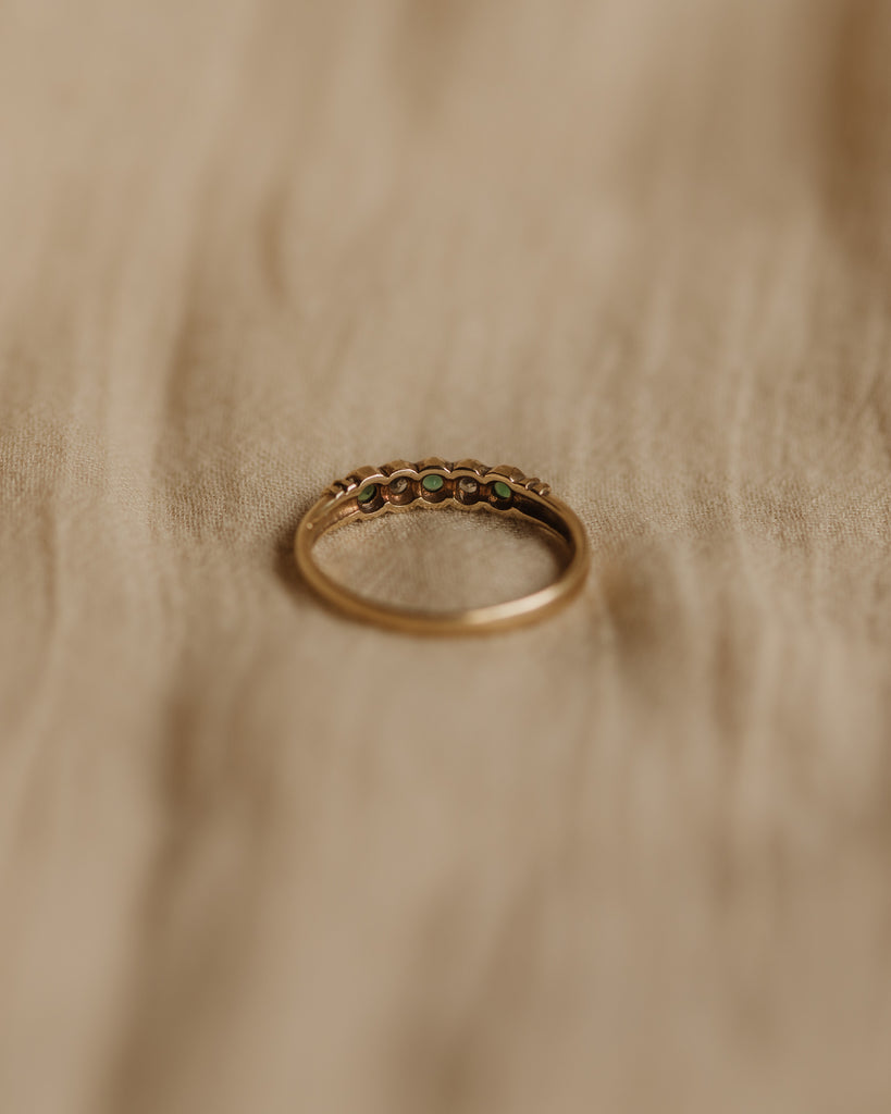 Alexandra 1990 9ct Gold Emerald Ring