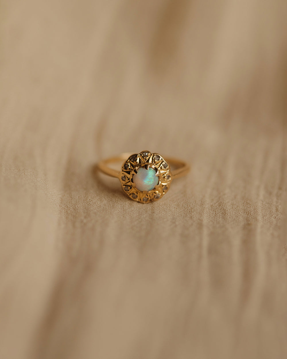 Janie Vintage 18ct Gold Opal & Diamond Ring