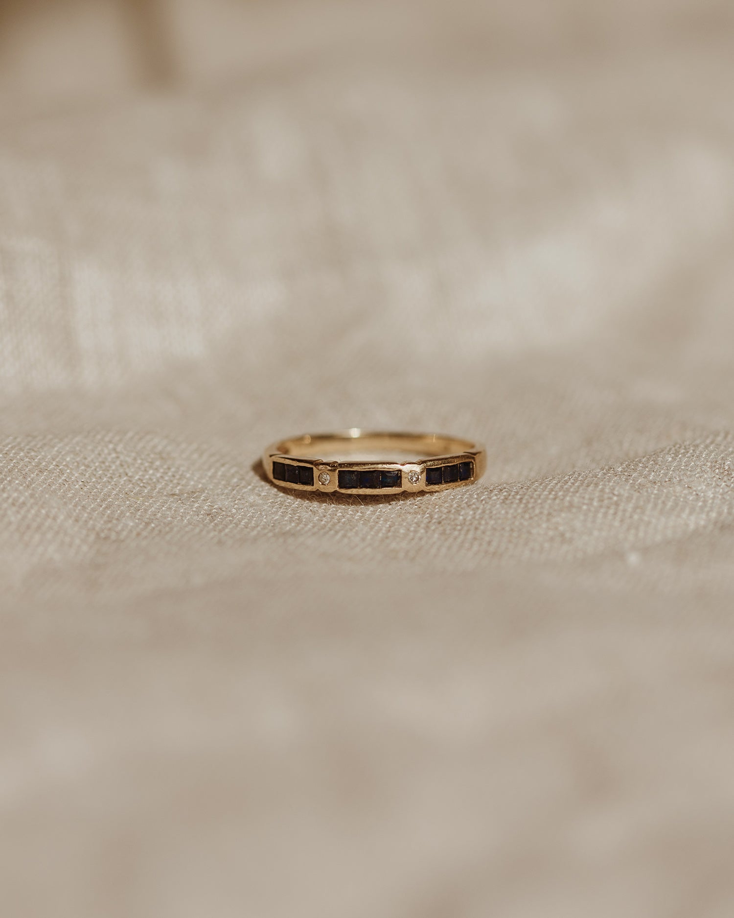 Image of Lavinia 9ct Gold Sapphire & Diamond Ring