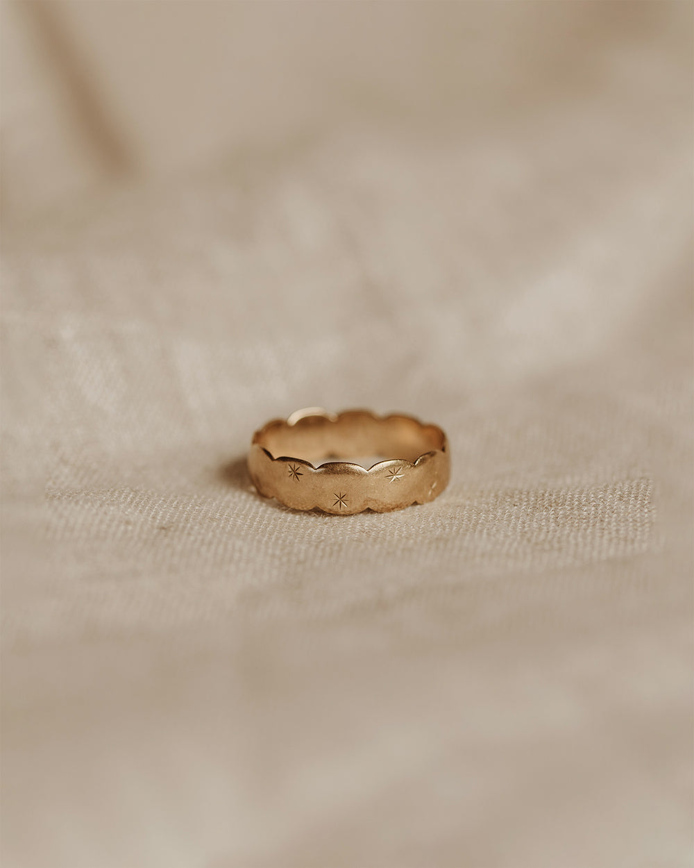 Olive 9ct Gold Starburst Ring