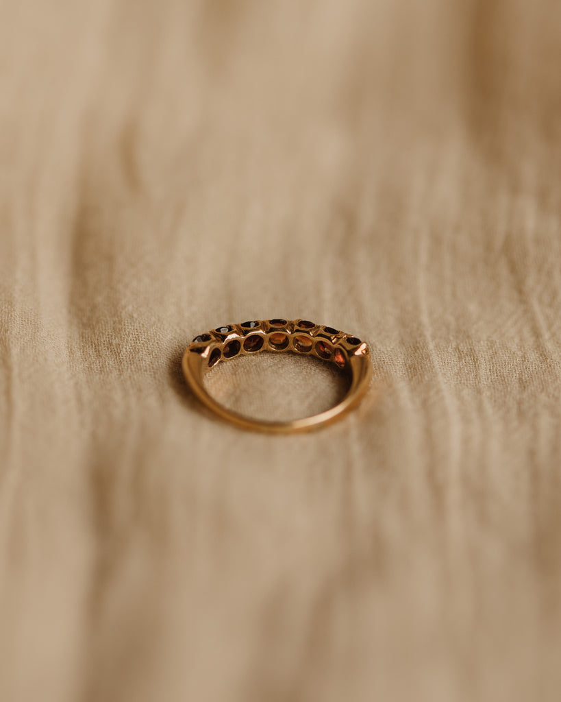 Zadie Vintage 9ct Gold Garnet Ring