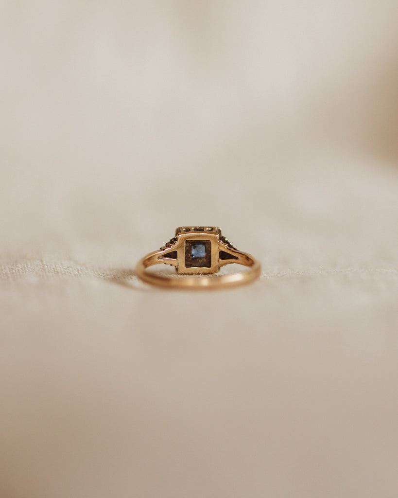 Lois 9ct Gold Art Deco Sapphire Ring