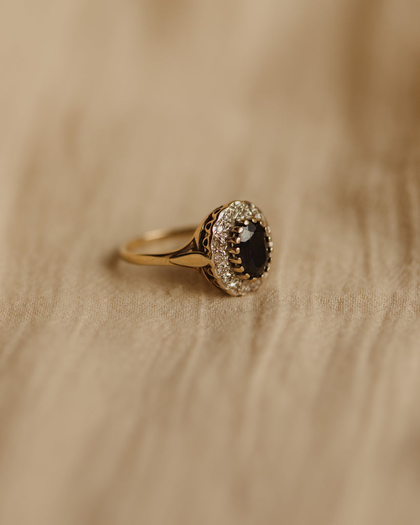 Adelaide Vintage 9ct Gold Sapphire & Diamond Ring
