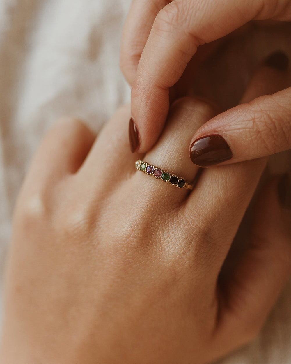 Delphine 9ct Gold DEAREST Ring