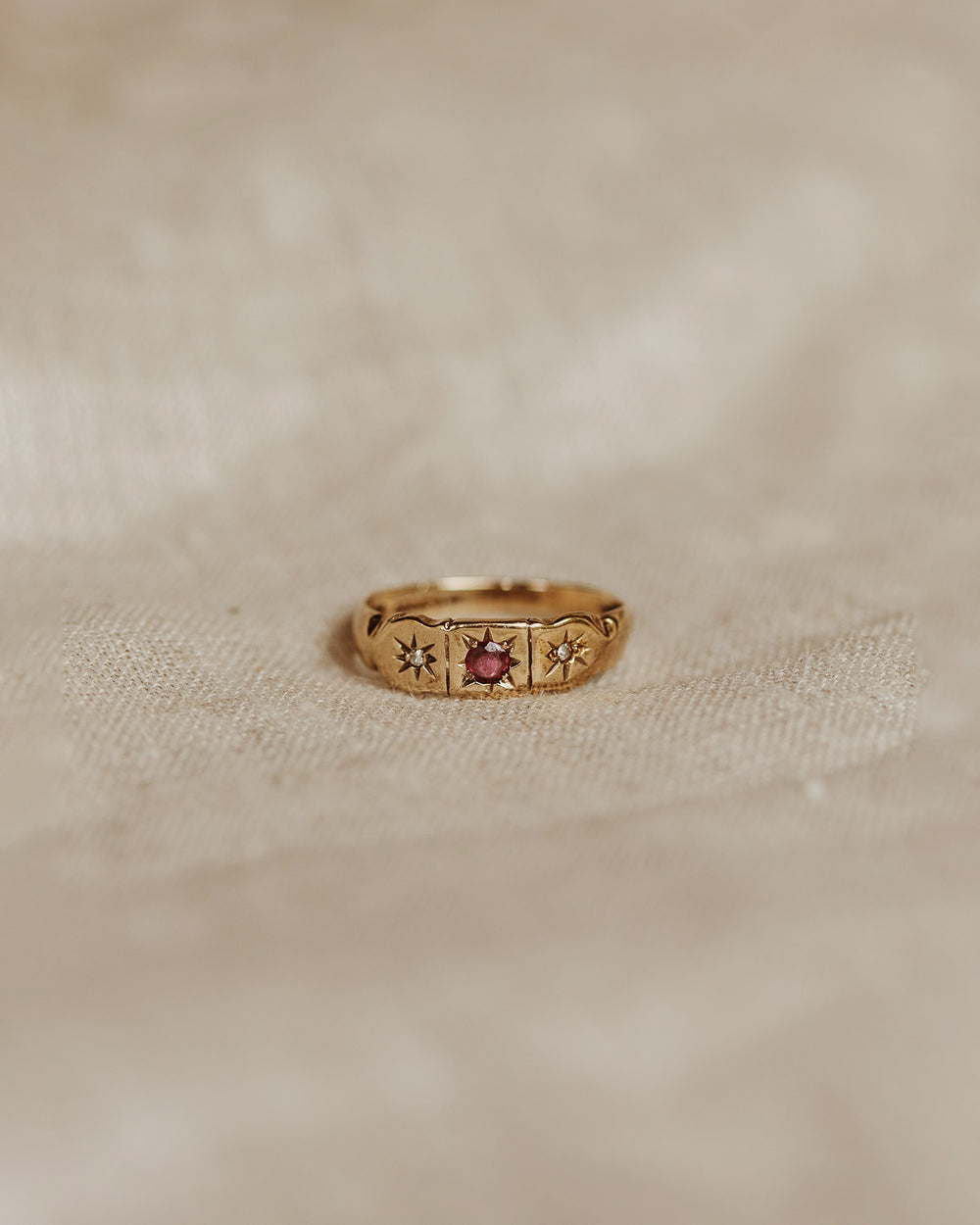 Florence 9ct Gold Ruby & Diamond Ring