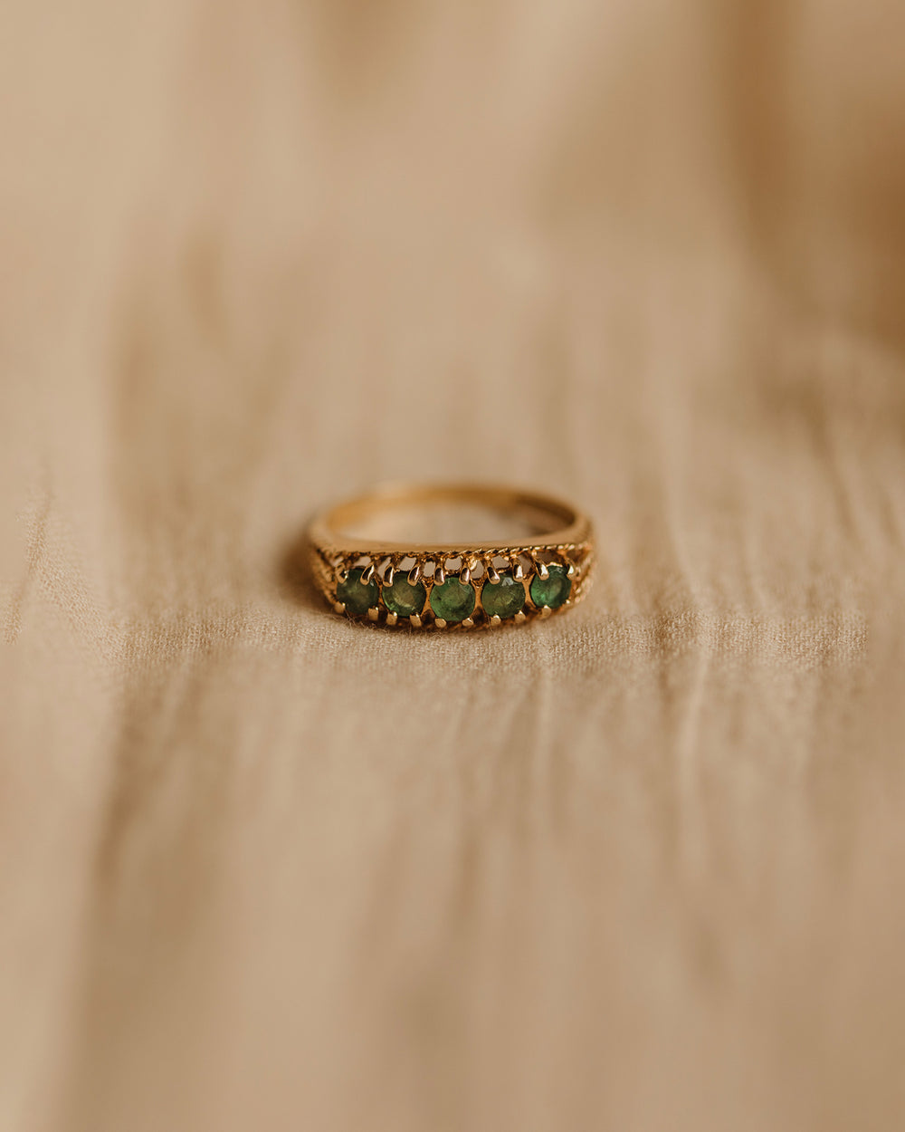 Minnie 1982 9ct Gold Emerald Ring