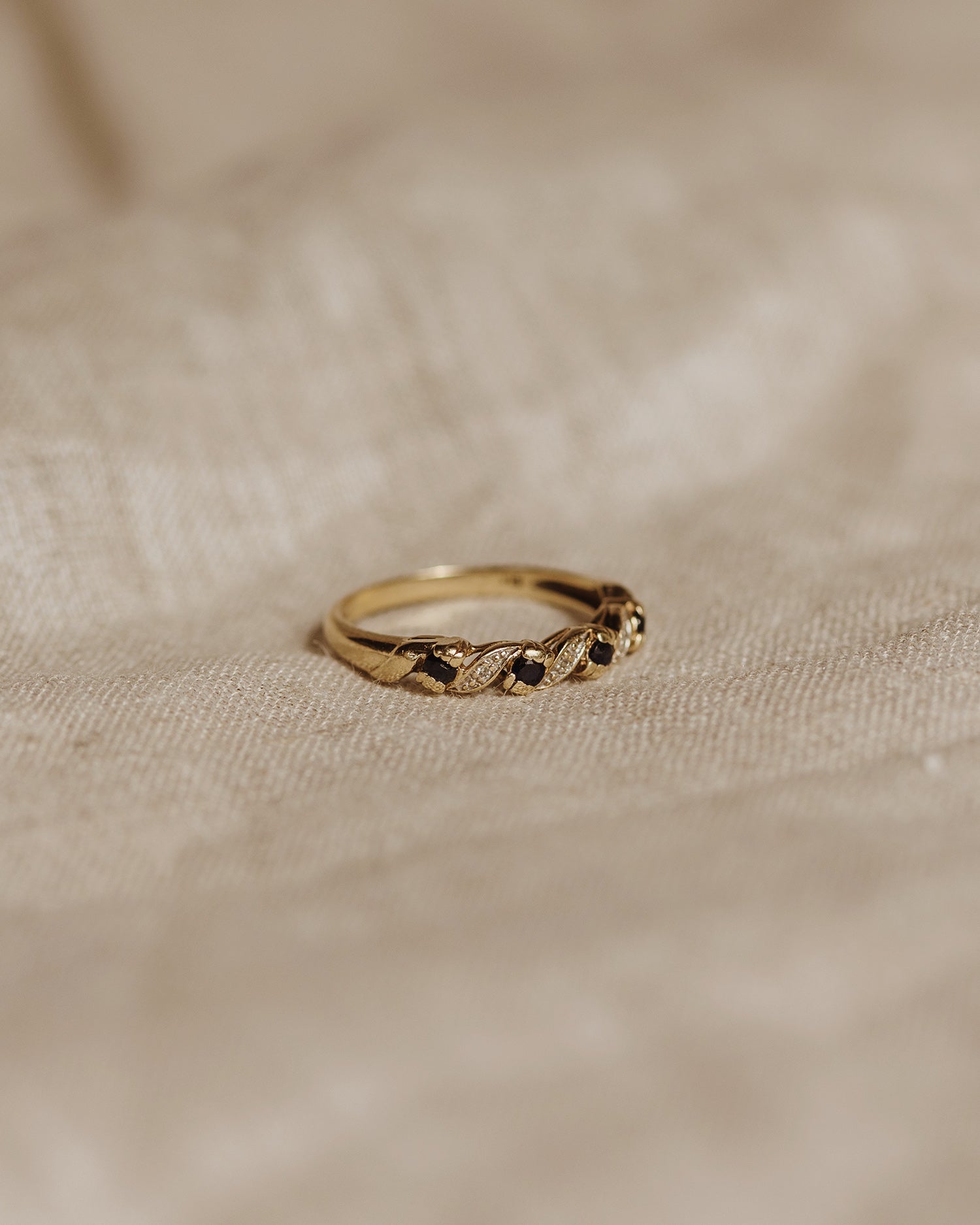Alma 9ct Gold Sapphire & Diamond Ring