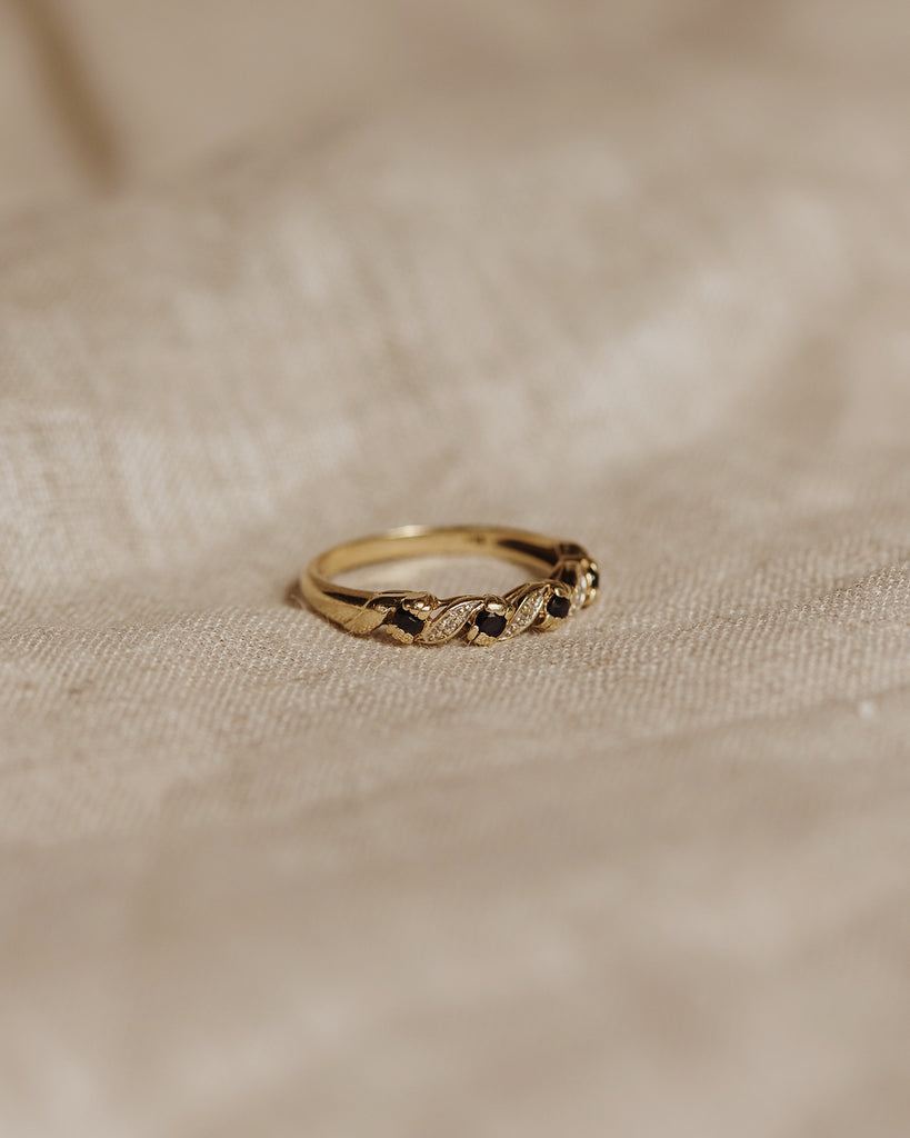 Alma 9ct Gold Sapphire & Diamond Ring