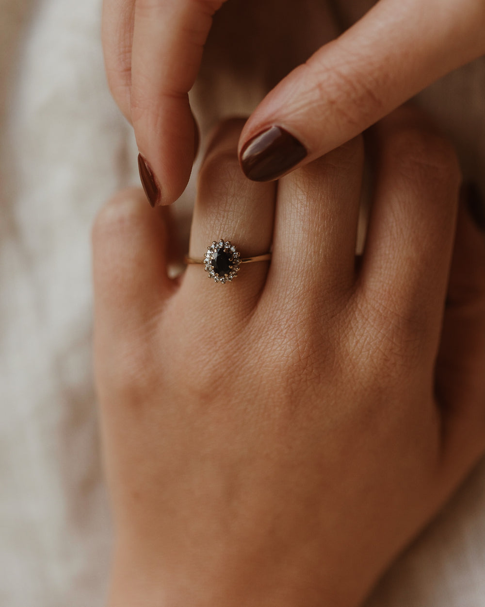 Violet 9ct Gold Sapphire & Diamond Ring