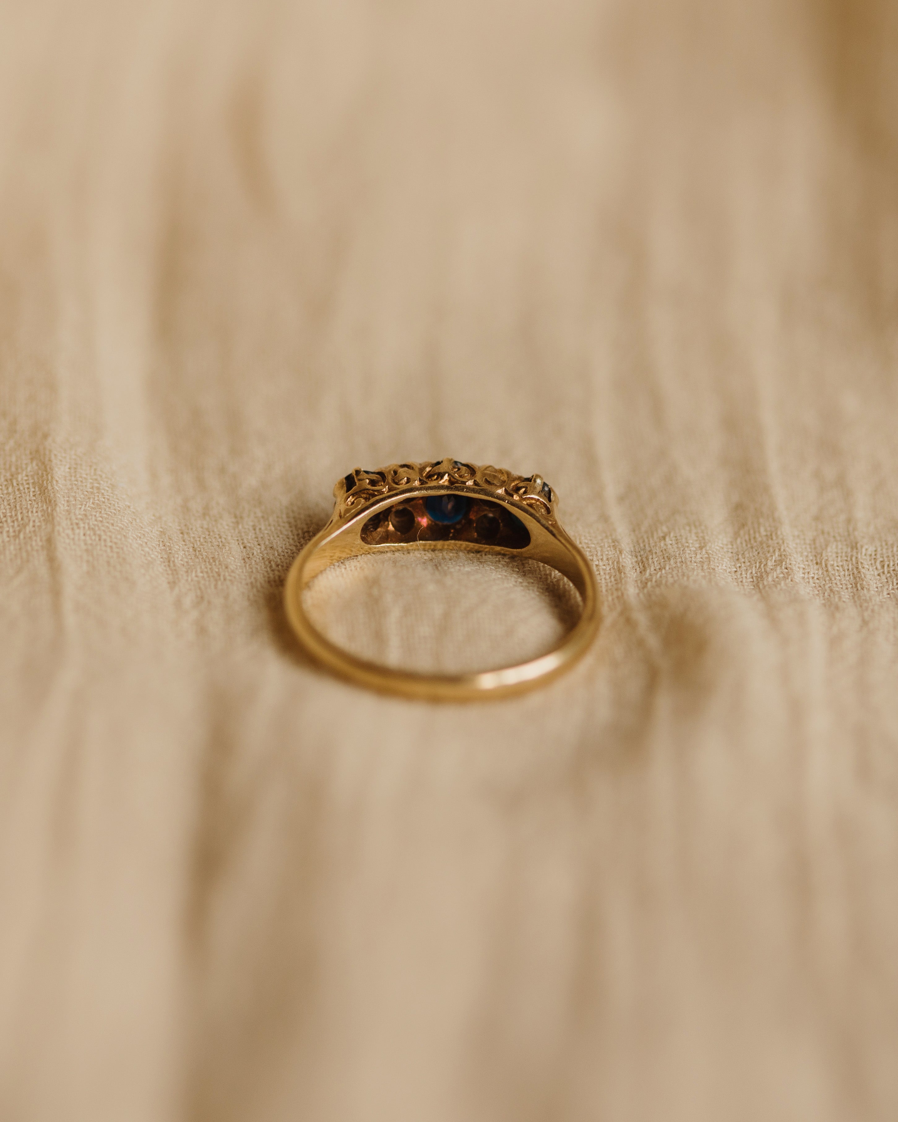 Audrey 1980 9ct Gold Sapphire & Diamond Ring