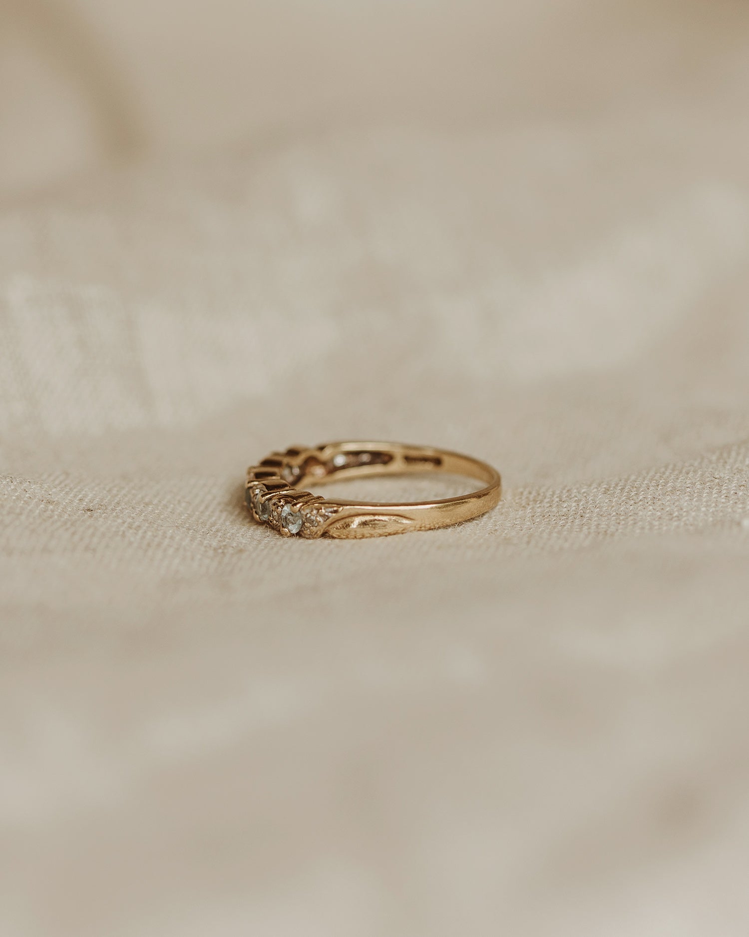 Harriet 9ct Gold Aquamarine & Diamond Ring