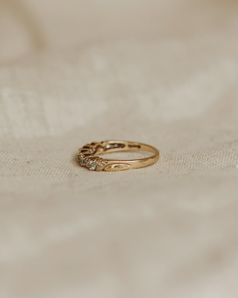 Harriet 9ct Gold Aquamarine & Diamond Ring